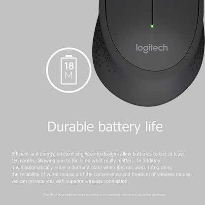 Logitech M280 2.4GHz 3-keys 1000DPI Wireless Optical Mouse, Wireless Range: 10m(Black) - Wireless Mice by Logitech | Online Shopping UK | buy2fix