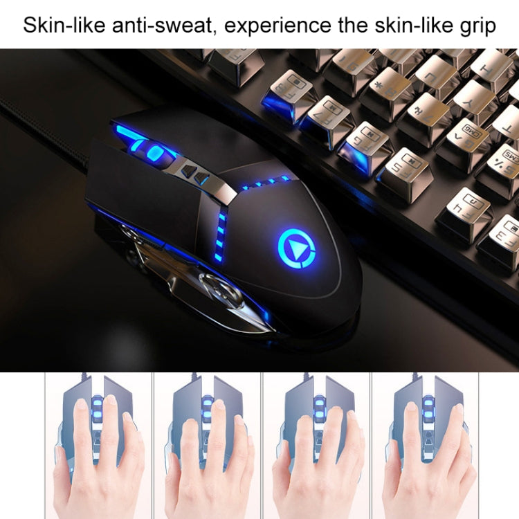 YINDIAO V2 Silent Mechanical Feel Gaming Keyboard Mouse Set (Black) - Wired Keyboard by YINDIAO | Online Shopping UK | buy2fix