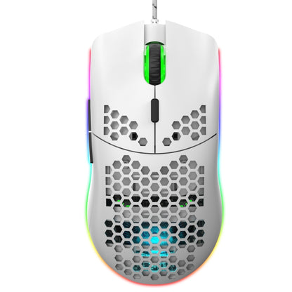 HXSJ J900 6 Keys RGB Lighting Programmable Gaming Wired Mouse (White) - Wired Mice by HXSJ | Online Shopping UK | buy2fix