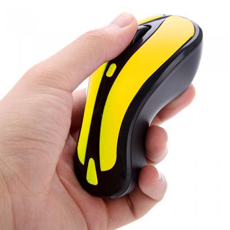 PR-01 6D Gyroscope Fly Air Mouse 2.4G USB Receiver 1600 DPI Wireless Optical Mouse for Computer PC Android Smart TV Box (Yellow + Black) - Wireless Mice by buy2fix | Online Shopping UK | buy2fix