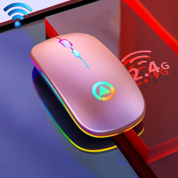 YINDIAO A2 BT3.0 + BT5.0 + 2.4GHz 1600DPI 3-modes Adjustable RGB Light Wireless Silent Bluetooth Mouse (Rose Gold) - Computer & Networking by YINDIAO | Online Shopping UK | buy2fix