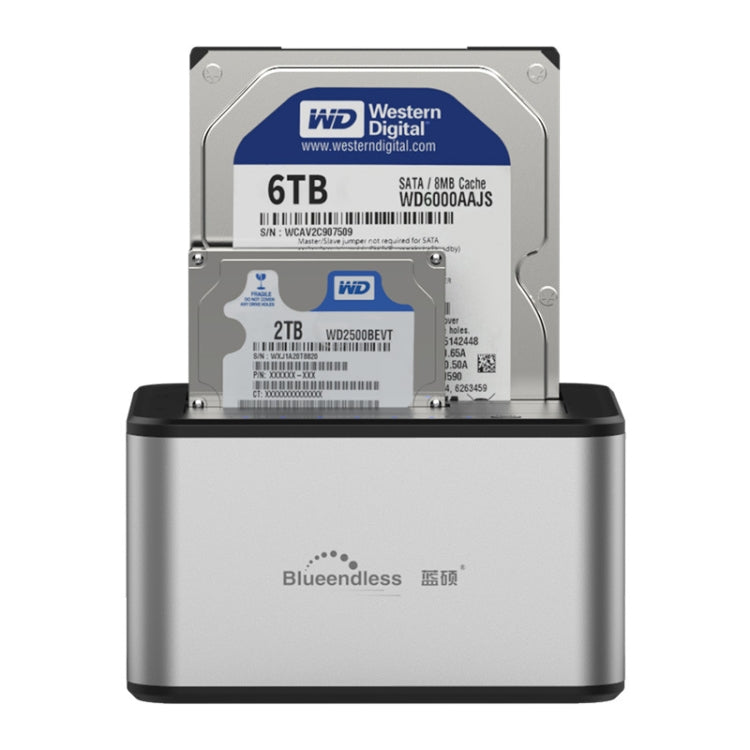 Blueendless 2.5 / 3.5 inch SATA USB 3.0 2 Bay Offline Copy Hard Drive Dock (US Plug) - HDD Enclosure by Blueendless | Online Shopping UK | buy2fix