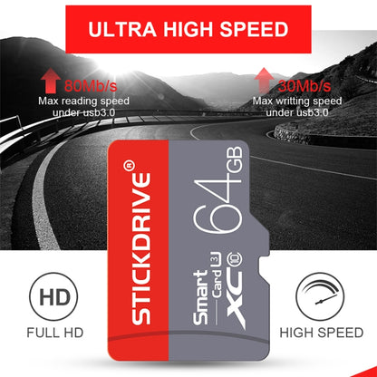 STICKDRIVE 128GB U3 Red and Grey TF(Micro SD) Memory Card - Micro SD Card by STICKDRIVE | Online Shopping UK | buy2fix