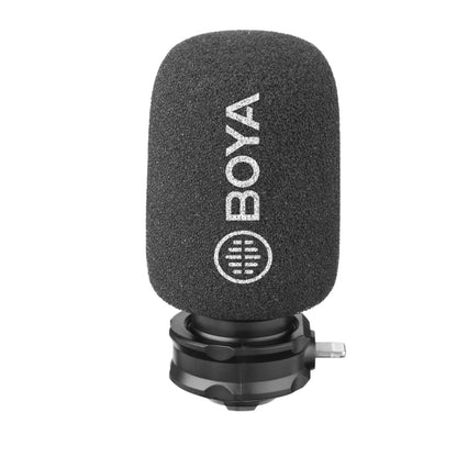 BOYA BY-DM200 8 Pin Interface Plug Condenser Live Show Video Vlogging Recording Microphone for iPhone (Black) - Camera Microphone by BOYA | Online Shopping UK | buy2fix