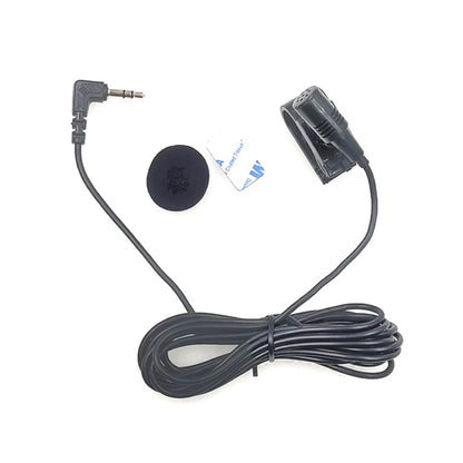 ZJ025MR Stick-on Clip-on Lavalier Stereo Microphone for Car GPS / Bluetooth Enabled Audio DVD External Mic, Cable Length: 3m, 90 Degree Elbow 3.5mm Jack - Microphone by buy2fix | Online Shopping UK | buy2fix