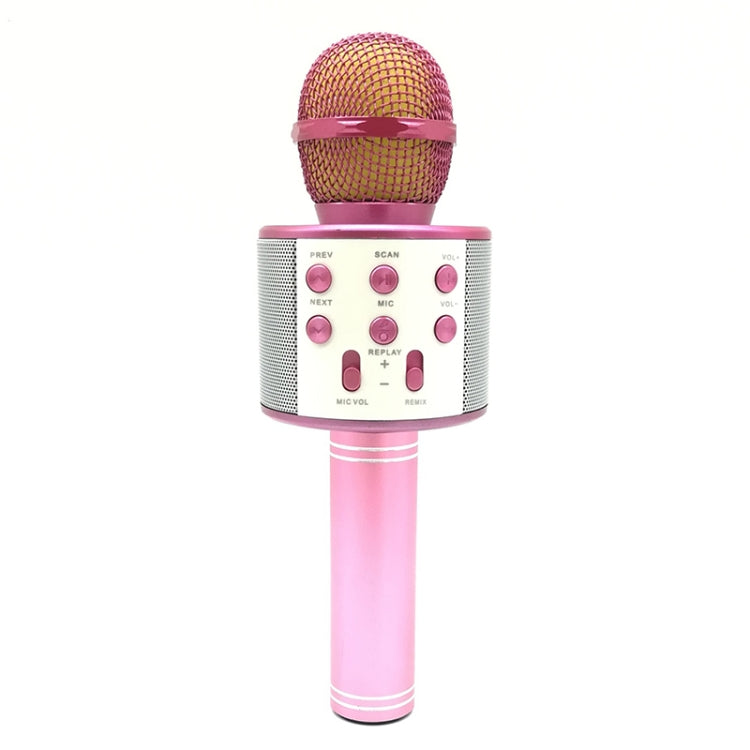 WS-858 Metal High Sound Quality Handheld KTV Karaoke Recording Bluetooth Wireless Microphone, for Notebook, PC, Speaker, Headphone, iPad, iPhone, Galaxy, Huawei, Xiaomi, LG, HTC and Other Smart Phones(Pink) - Consumer Electronics by buy2fix | Online Shopping UK | buy2fix