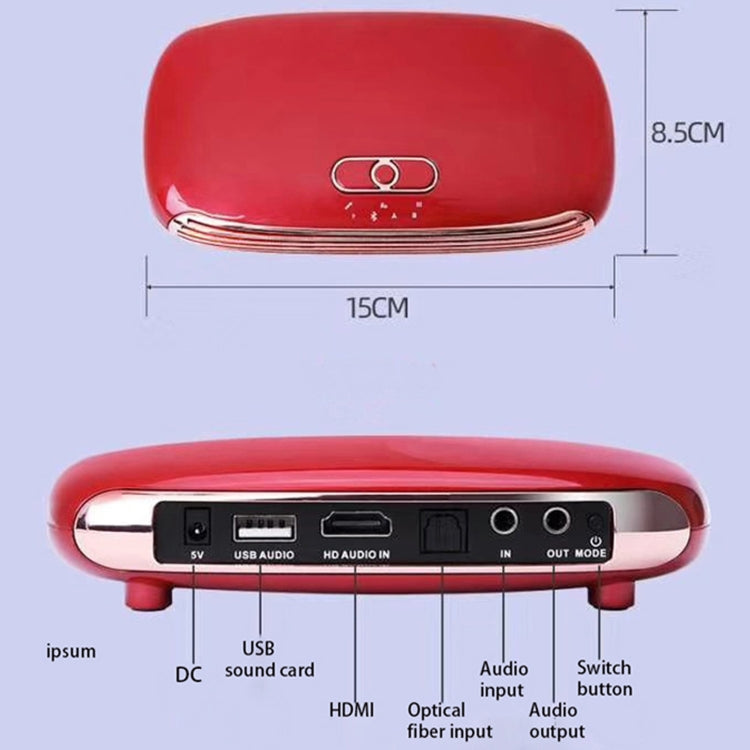 K8 Home Wireless Bluetooth Karaoke Box for Smart TV, Smart TV Box, Set Top Box, PC, Smart Phone(Red) - Consumer Electronics by buy2fix | Online Shopping UK | buy2fix