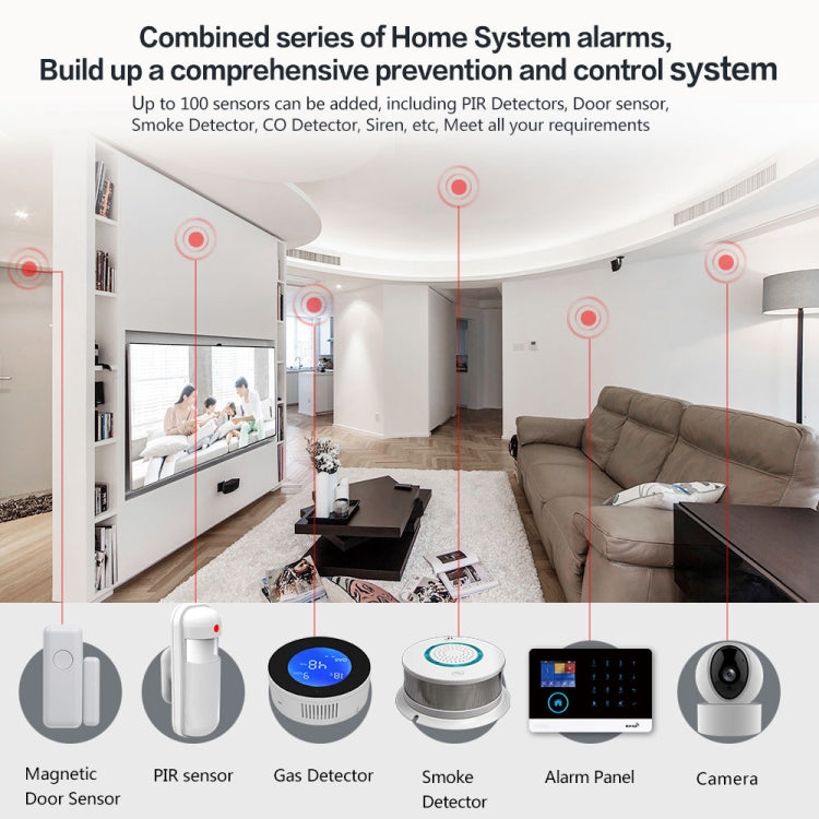 PG-103-GSM WiFi + GSM Touch Screen Intelligent Alarm System - Security by buy2fix | Online Shopping UK | buy2fix