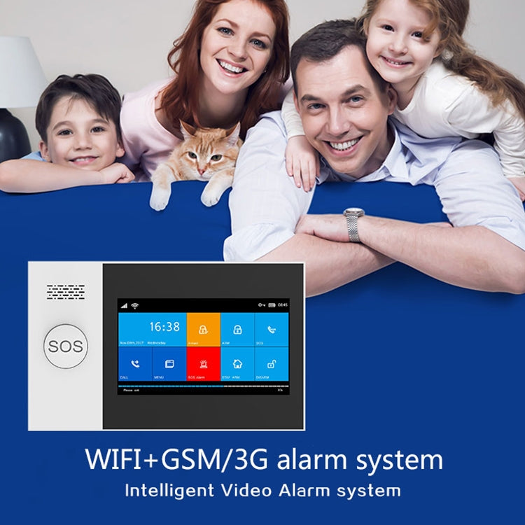 PG-107 GSM + WiFi Intelligent Alarm System with 4.3 inch TFT Display Screen - Security by buy2fix | Online Shopping UK | buy2fix