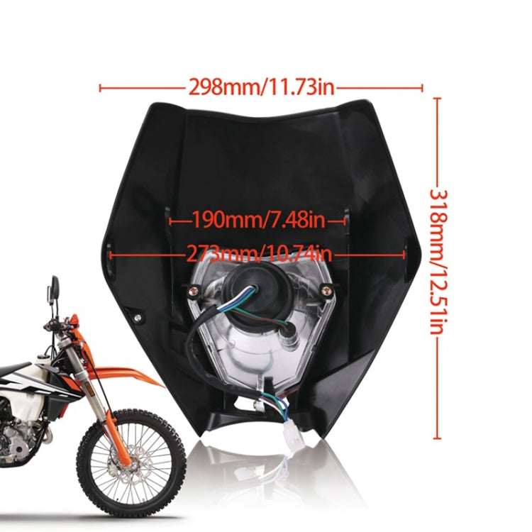 Speedpark Cross-country Motorcycle LED Headlight Grimace Headlamp for KTM (Black) - Headlights by Speedpark | Online Shopping UK | buy2fix