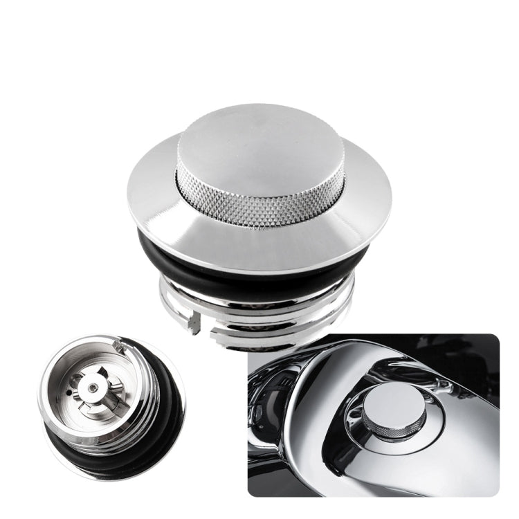 Motorcycle Flush Pop-up Gas Cap with O-ring for Harley Davidson (Silver) - In Car by buy2fix | Online Shopping UK | buy2fix