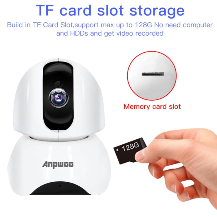 Anpwoo-YT003 2.0 Mega 3.6mm Lens Wide Angle 1080P Smart WIFI Monitor Camera , Support Night Vision & TF Card Expansion Storage, EU Plug - Security by Anpwoo | Online Shopping UK | buy2fix