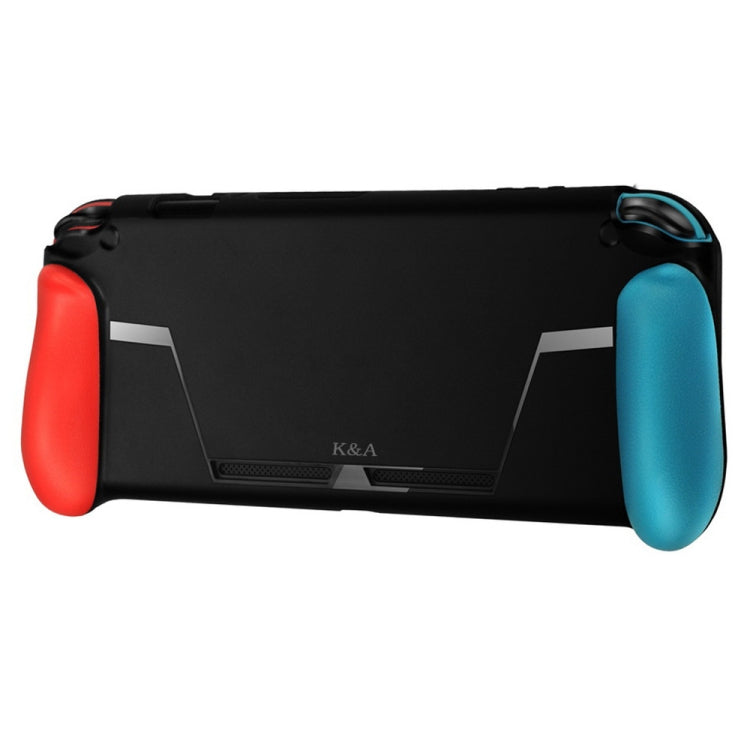 TPU Shell Handle Grip with Game Card Slot Anti-Shock Cover Silicone Case for Nintendo Switch, with Logo - Cases by buy2fix | Online Shopping UK | buy2fix