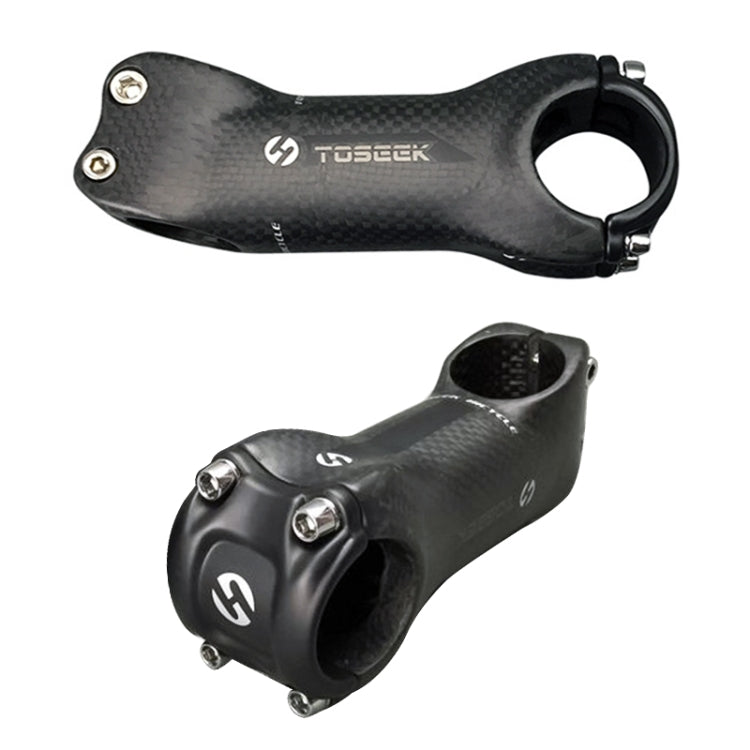 TOSEEK All Carbon Fiber 3KUD Texture Road Mountain Bike Ultra-light Handlebar Stem Riser Faucet, Size: 17 Degree, 130mm (Matte) - Bicycle Grips by TOSEEK | Online Shopping UK | buy2fix