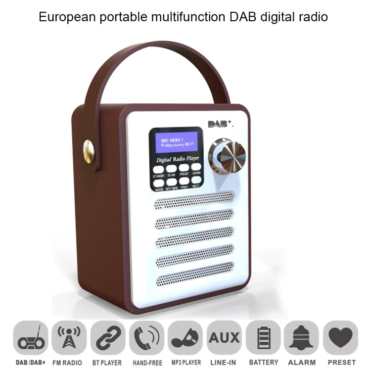 DAB-H6 Portable Multifunctional DAB Digital Radio, Support Bluetooth, TF Card, U Disk, MP3 - Consumer Electronics by buy2fix | Online Shopping UK | buy2fix