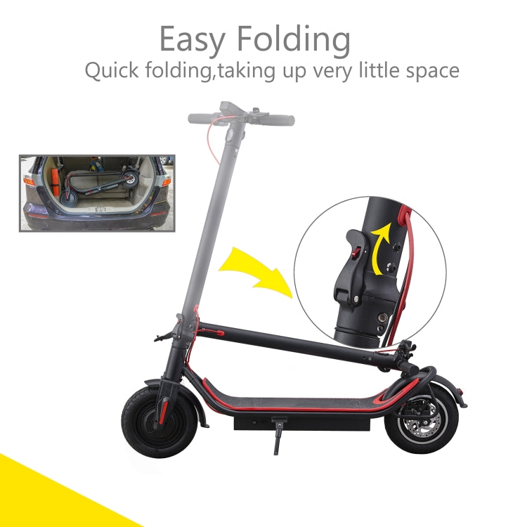 [EU Warehouse] 500W Foldable IP64 Waterproof Magnesium Alloy Electric Scooter with 10 inch Tires & LED Display & LED Lights & 10AH Lithium Battery, Load Capacity: 100kg(Yellow) - Electric Scooters by buy2fix | Online Shopping UK | buy2fix