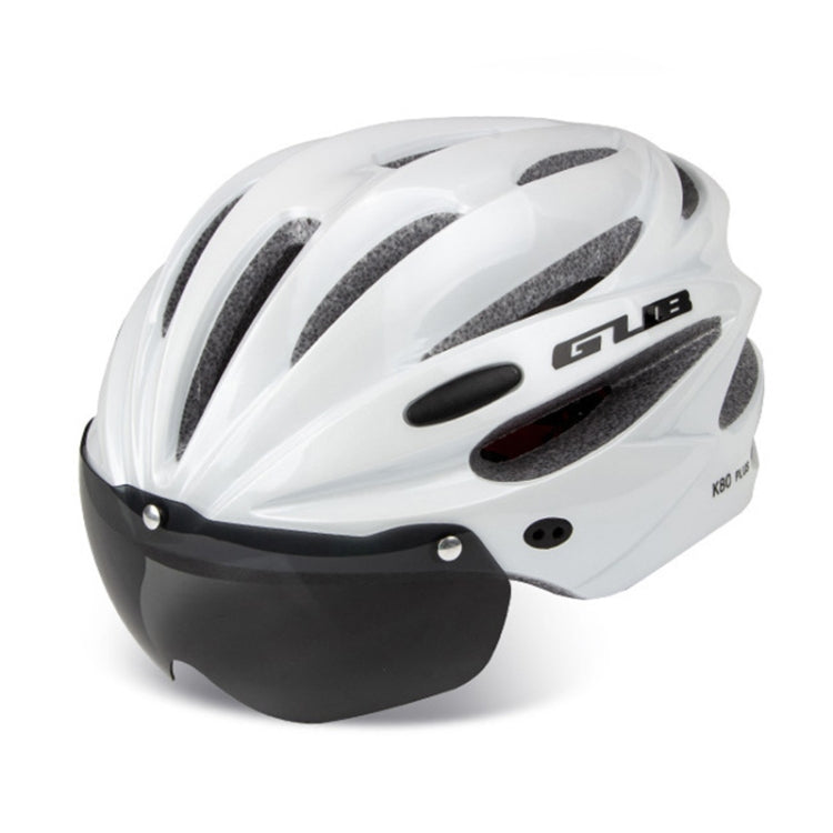 GUB K80 Plus Bike Helmet With Visor And Goggles(White) - Protective Helmet & Masks by GUB | Online Shopping UK | buy2fix