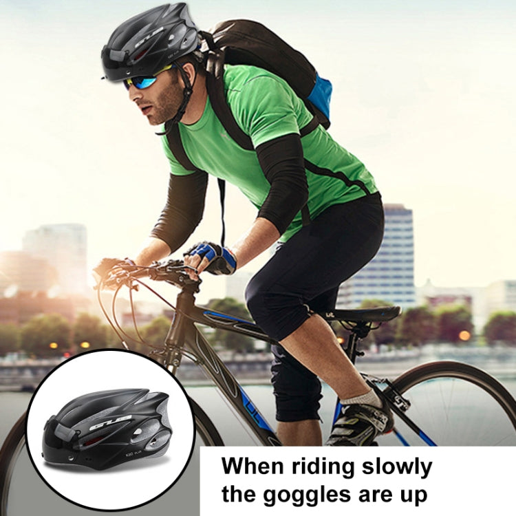 GUB K80 Plus Bike Helmet With Visor And Goggles(Gradient Blue) - Protective Helmet & Masks by GUB | Online Shopping UK | buy2fix