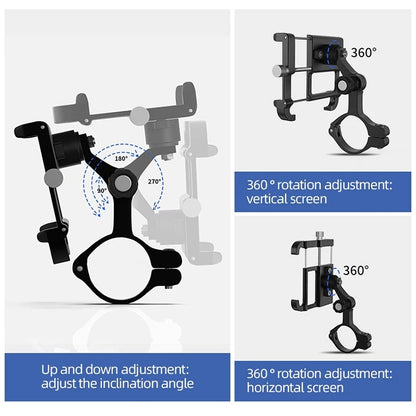 GUB Plus 11 Rotatable Bicycle Phone Holder(Titanium Color) - Outdoor & Sports by GUB | Online Shopping UK | buy2fix