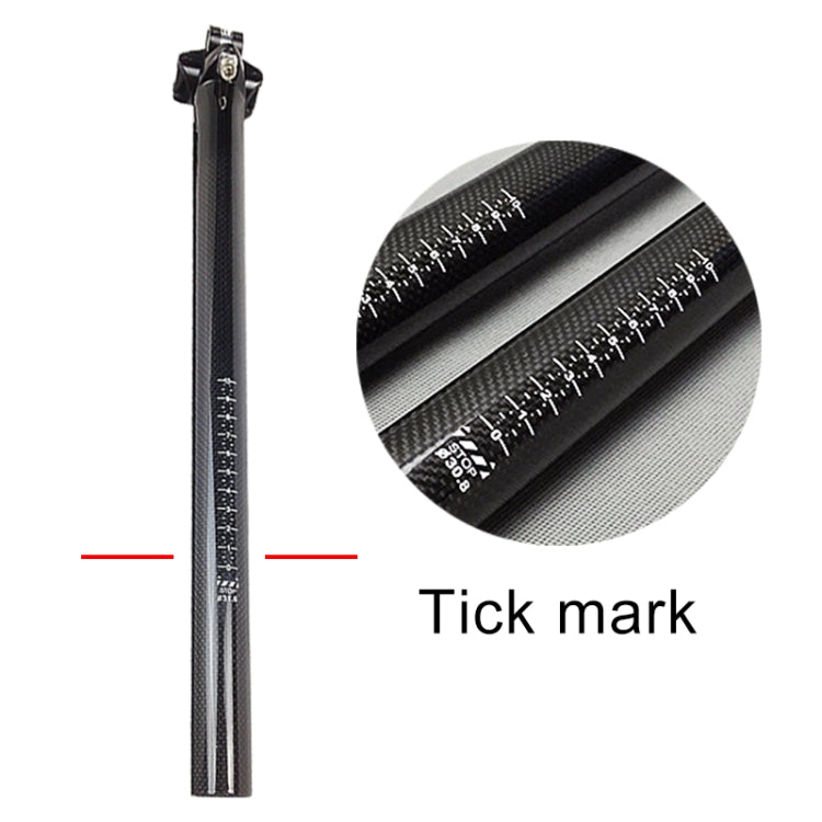 TOSEEK 3K Carbon Fiber Mountain Bike Road Bike Bicycle Seat Tube Seatpost Seat Fitting Seat Pole Bicycle Fittings, Size: 31.6x400mm - Outdoor & Sports by TOSEEK | Online Shopping UK | buy2fix