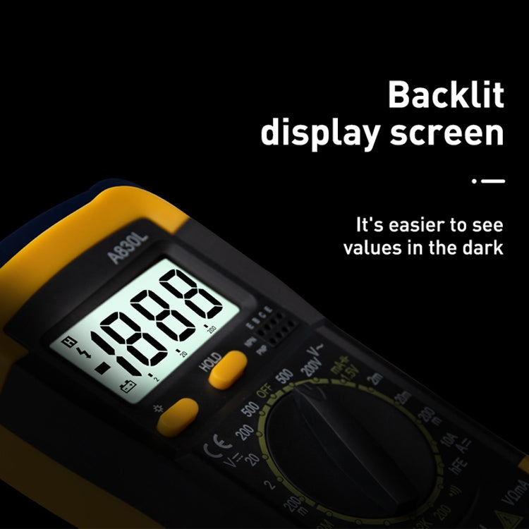 ANENG A830L Handheld Multimeter Household Electrical Instrument(Blue Yellow) - Consumer Electronics by ANENG | Online Shopping UK | buy2fix