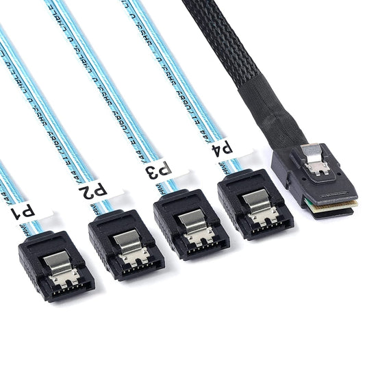 Mini SAS (SFF-8087) to 4 x SATA 7-Pin Female Forward Breakout 6Gbps Data Cable, Length: 50cm - eSATA & SATA & IDE by buy2fix | Online Shopping UK | buy2fix