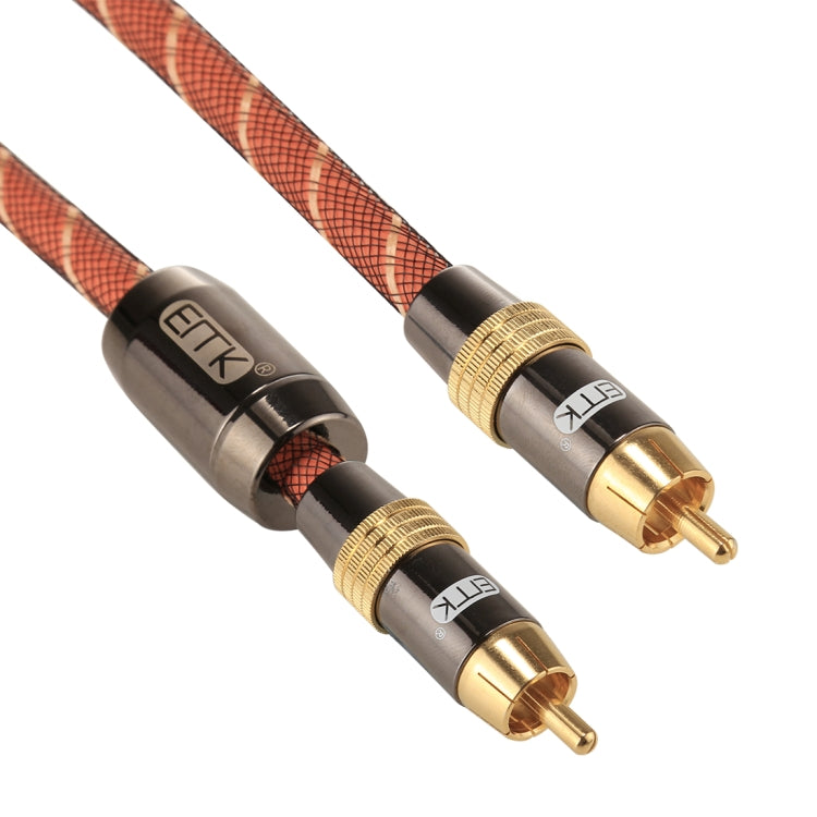 EMK TZ/A 8m OD8.0mm Gold Plated Metal Head RCA to RCA Plug Digital Coaxial Interconnect Cable Audio / Video RCA Cable - RCA Cable by EMK | Online Shopping UK | buy2fix