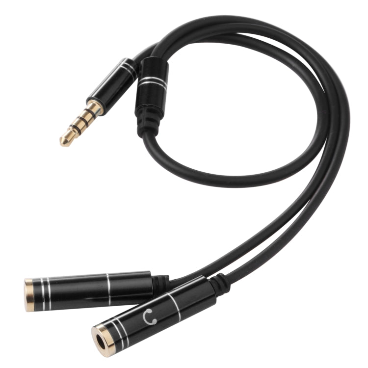 2 x 3.5mm Female to 3.5mm Male Adapter Cable(Black) - Aux Cable by buy2fix | Online Shopping UK | buy2fix