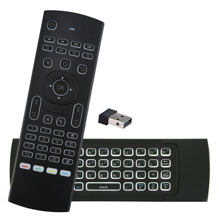 MX3-L White Backlit Version 2.4GHz Fly Air Mouse Wireless Keyboard Remote Control - MINI PC Accessories & Gadgets by buy2fix | Online Shopping UK | buy2fix