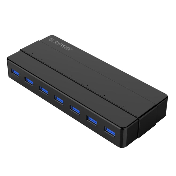 ORICO H7928-U3 ABS Material Desktop 7 Ports USB 3.0 HUB with 1m Cable(Black) - USB 3.0 HUB by ORICO | Online Shopping UK | buy2fix