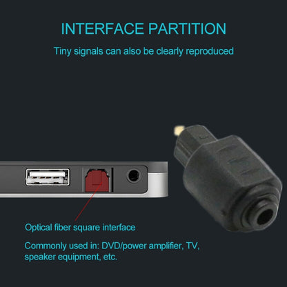 EMK Round Port to Square Port Conversion Head Optical Fiber Adapter Audio Adapter -  by EMK | Online Shopping UK | buy2fix