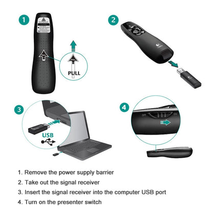 Logitech R400 2.4Ghz Wireless Presenter PPT Remote Control Pen -  by Logitech | Online Shopping UK | buy2fix