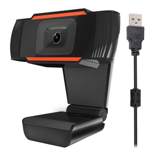 A870 480P Pixels HD 360 Degree WebCam USB 2.0 PC Camera with Microphone for Skype Computer PC Laptop, Cable Length: 1.4m(Orange) - HD Camera by HXSJ | Online Shopping UK | buy2fix