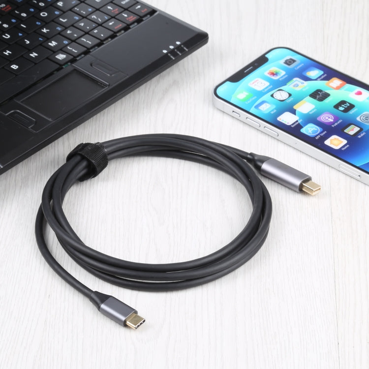 USB-C / Type-C Male to 4K 60Hz Mini DP Male Adapter Cable, Length: 1.8m - Computer & Networking by buy2fix | Online Shopping UK | buy2fix