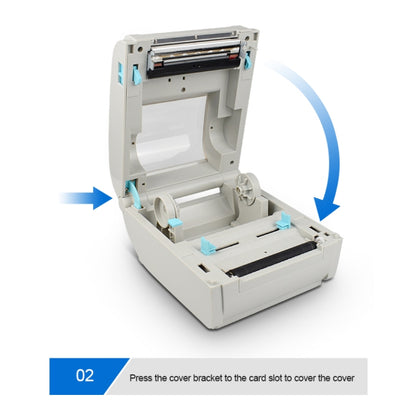 POS-9210 110mm USB POS Receipt Thermal Printer Express Delivery Barcode Label Printer, EU Plug(White) - Consumer Electronics by buy2fix | Online Shopping UK | buy2fix