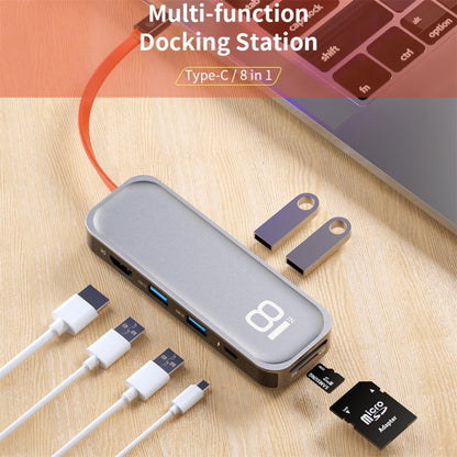 ROCK TR03 8 In 1 Type-C / USB-C to HDMI Multifunctional Extension HUB Adapter (Grey) - Computer & Networking by ROCK | Online Shopping UK | buy2fix