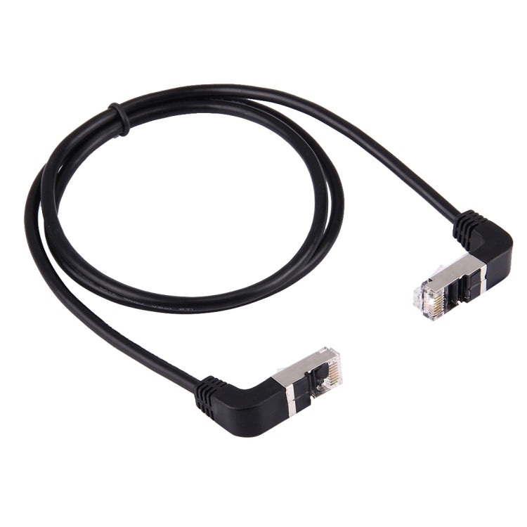 1m RJ45 Male Bent Down to RJ45 Male Bent Down Network LAN Cable - Lan Cable and Tools by buy2fix | Online Shopping UK | buy2fix