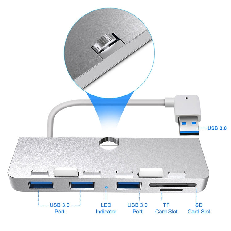 Rocketek For iMac USB3.0 x 3 + SD / TF Multi-function HUB Expansion Dock - Computer & Networking by ROCKETEK | Online Shopping UK | buy2fix