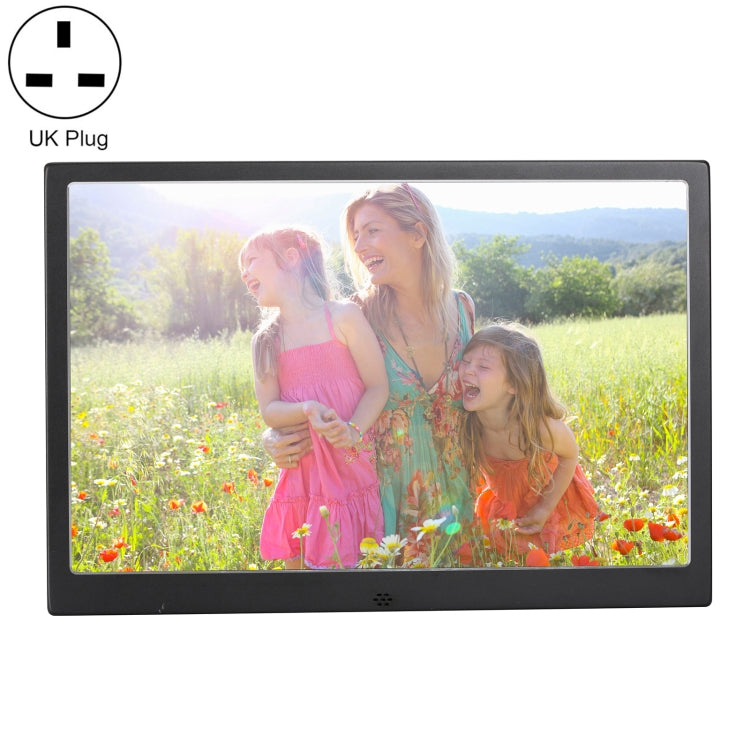 HSD1707 17 inch LED 1440X900 High Resolution Display Digital Photo Frame with Holder and Remote Control, Support SD / MMC / MS Card / USB Port, UK Plug(Black) - Consumer Electronics by buy2fix | Online Shopping UK | buy2fix