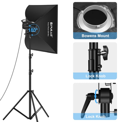 PULUZ 150W 3200K-5600K Photo Studio Strobe Flash Light Kit with Softbox Reflector & Tripod(EU Plug) - Shoe Mount Flashes by PULUZ | Online Shopping UK | buy2fix