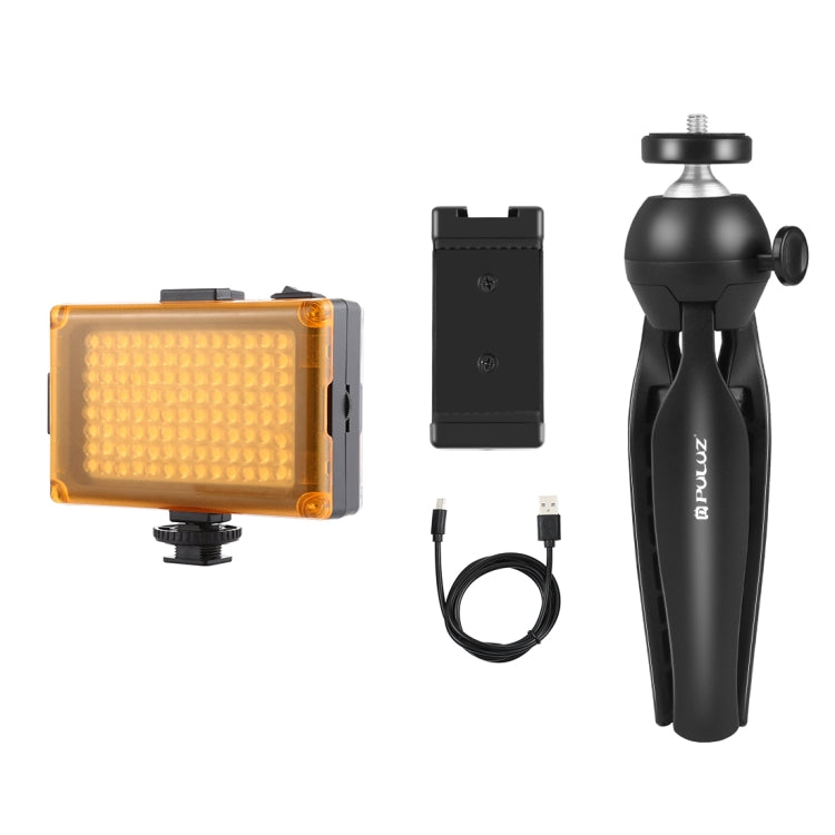 PULUZ Live Broadcast Smartphone Video Light Vlogger Kits with LED Light + Tripod Mount + Phone Clamp Holder(Black) - Consumer Electronics by PULUZ | Online Shopping UK | buy2fix