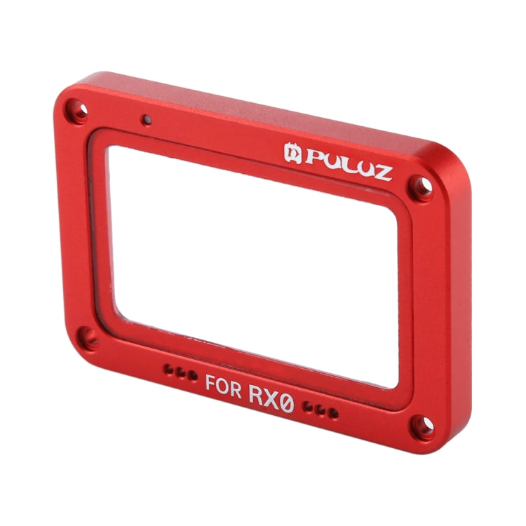 PULUZ Aluminum Alloy Flame + Tempered Glass Lens Protector for Sony RX0 / RX0 II, with Screws and Screwdrivers(Red) - DJI & GoPro Accessories by PULUZ | Online Shopping UK | buy2fix