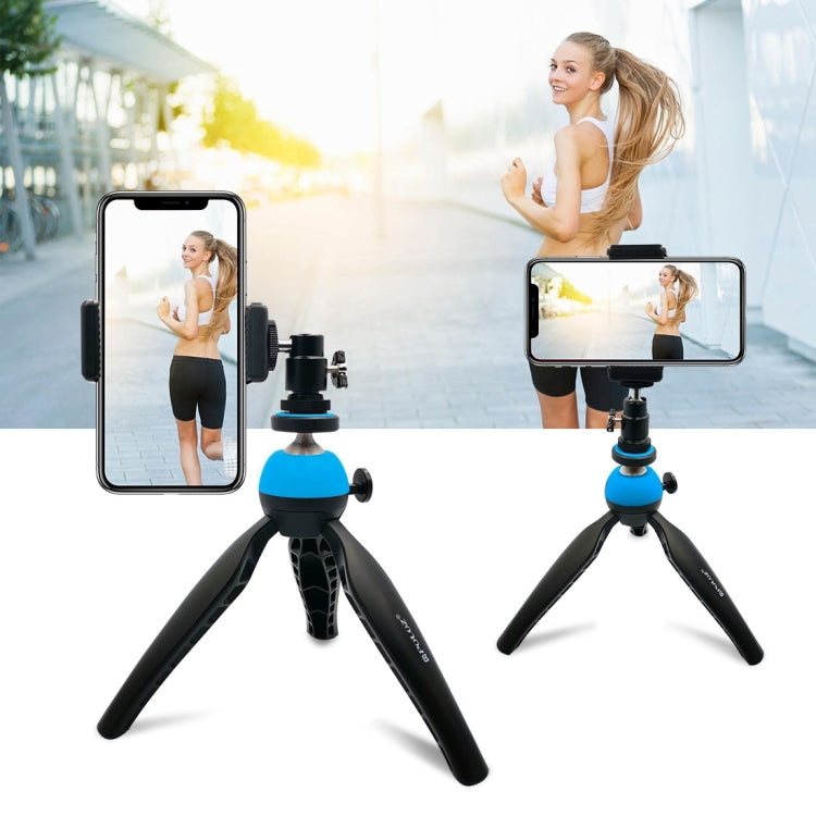 PULUZ Pocket Mini Tripod Mount with 360 Degree Ball Head for Smartphones, GoPro, DSLR Cameras(Blue) - Tripods by PULUZ | Online Shopping UK | buy2fix