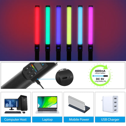 PULUZ 190 LEDs Photo Handheld Stick Light Full Color RGB Fill Light with Barndoor -  by PULUZ | Online Shopping UK | buy2fix