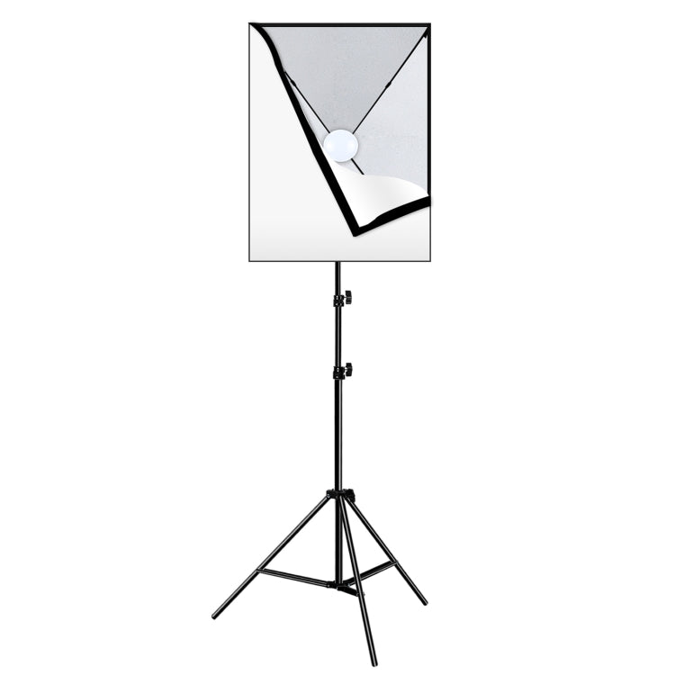 PULUZ 50x70cm Studio Softbox + 2m Tripod Mount + Single E27 30W 5700K White Light LED Bulb Photography Kit(EU Plug) - Stand Bracket by PULUZ | Online Shopping UK | buy2fix