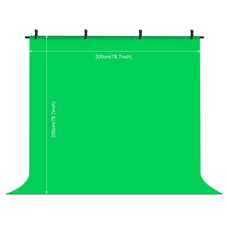 PULUZ 2x2m T-Shape Photo Studio Background Support Stand Backdrop Crossbar Bracket Kit with Clips(Green) - Other by PULUZ | Online Shopping UK | buy2fix