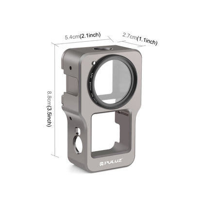 PULUZ CNC Aluminum Alloy Cage for DJI Action 2(Titanium Color) - Protection Frame by PULUZ | Online Shopping UK | buy2fix