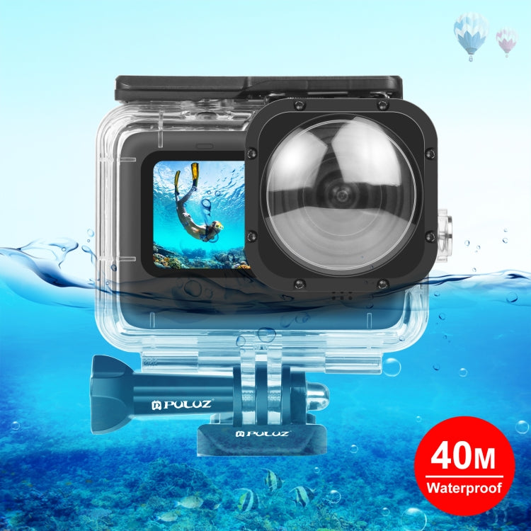 PULUZ 40m Waterproof Housing Protective Case with Buckle Basic Mount & Screw for GoPro HERO12 Black /11 Black /11 Black Mini /10 Black /9 Black Max Lens Mod(Transparent) - Waterproof Cases by PULUZ | Online Shopping UK | buy2fix