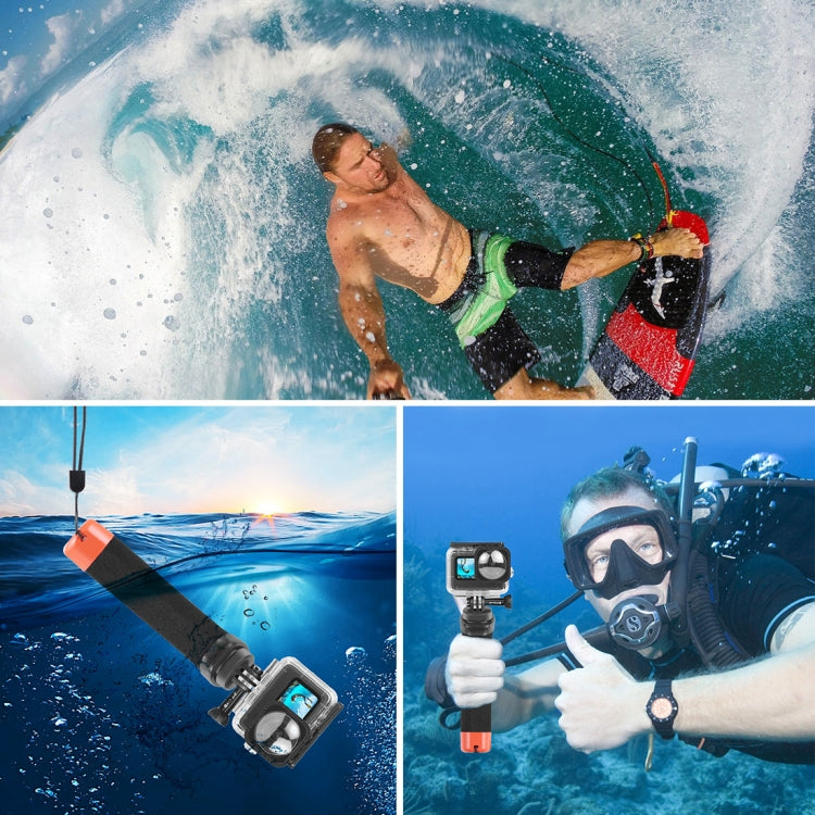 PULUZ Floating Foam Hand Grip Buoyancy Rods with Strap & Quick-release Base for GoPro Hero11 Black / HERO10 Black / HERO9 Black /HERO8 / HERO7 /6 /5 /5 Session /4 Session /4 /3+ /3 /2 /1, Insta360 ONE R, DJI Osmo Action and Other Action Cameras(Orange) - DJI & GoPro Accessories by PULUZ | Online Shopping UK | buy2fix