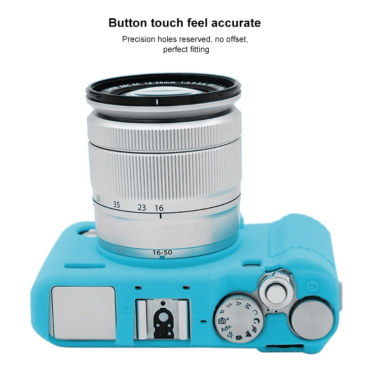 PULUZ Soft Silicone Protective Case for FUJIFILM X-A3 / X-A10(Blue) - Camera Accessories by PULUZ | Online Shopping UK | buy2fix